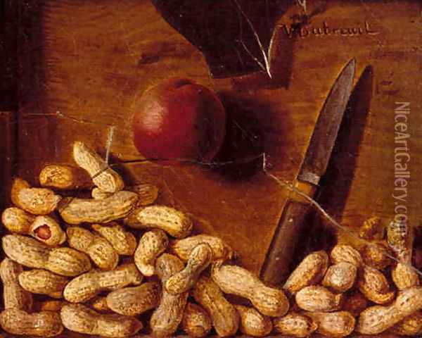 Fresh Peanuts Oil Painting - Victor Dubreuil