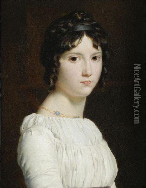 Portrait Of Alexandrine Emilie Brongniart Oil Painting - Baron Francois Gerard