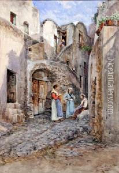 Positano Oil Painting - Francesco, Lord Mancini