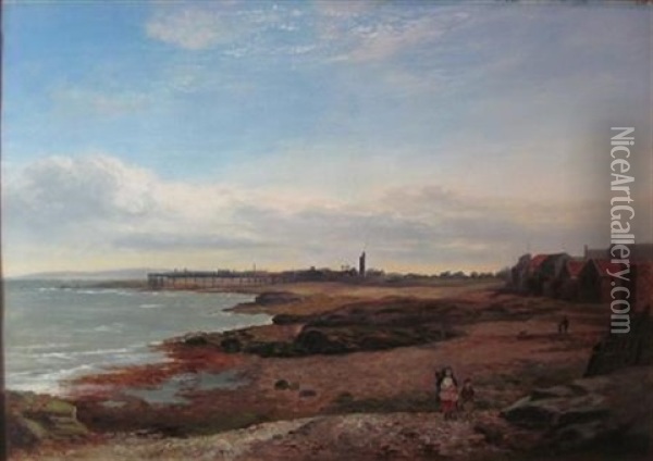 On The East Coast Near Cockenzie Oil Painting - William Beattie Brown