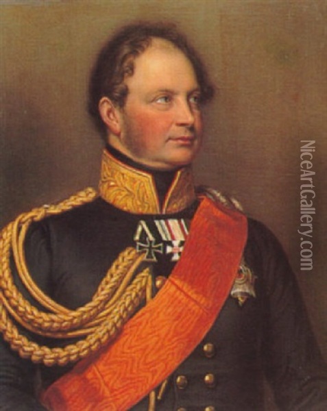 Konig Friedrich Wilhelm Iv. Von Preussen Oil Painting - Franz Krueger
