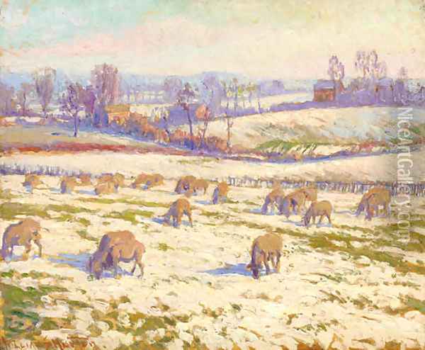 The Pasture Oil Painting - William Samuel Horton