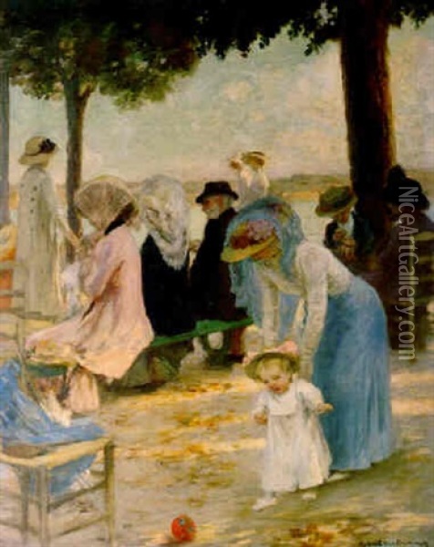 Under The Trees (royan) Oil Painting - Rupert Bunny