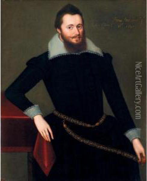 Portrait Of Thomas Knatchbull Oil Painting - Robert Peake