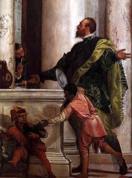Feast in the House of Levi (detail) 2 Oil Painting - Paolo Veronese (Caliari)