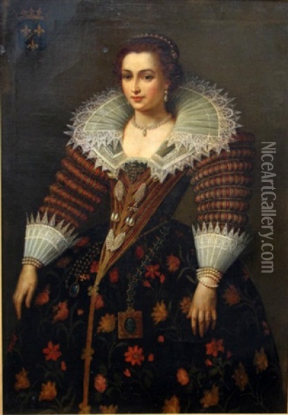 Portrait Of Nobel Women Oil Painting - Frans Pourbus the younger