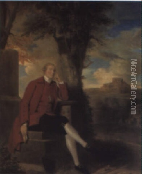 Portrait Of Mr. Halowell Oil Painting - John Thomas (Seaton) Seton