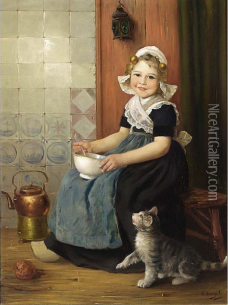 The Little Beggar Oil Painting - Edmond Louyot