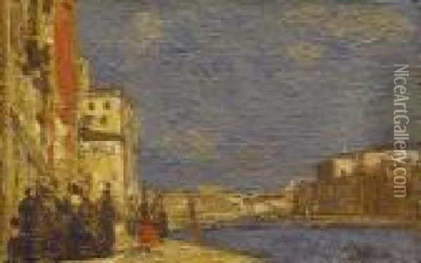 Il Canal Grande Oil Painting - Beppe Ciardi