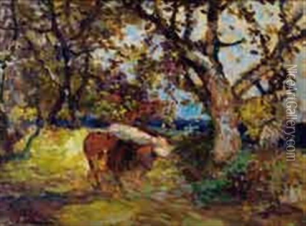 Paysage Aux Vaches Oil Painting - Fernand Maillaud