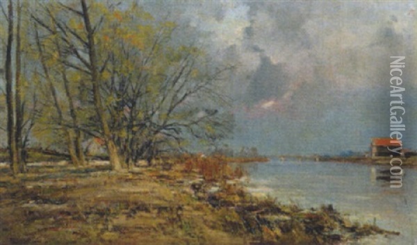 Landschaft Oil Painting - Pierre Jacques Pelletier