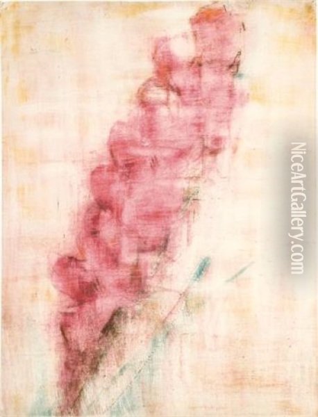 Rote Gladiole Oil Painting - Christian Rohlfs