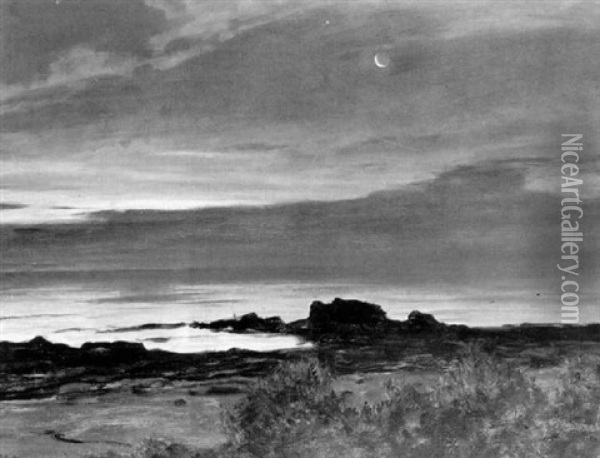 Dawn On The Maine Coast Oil Painting - Howard Russell Butler