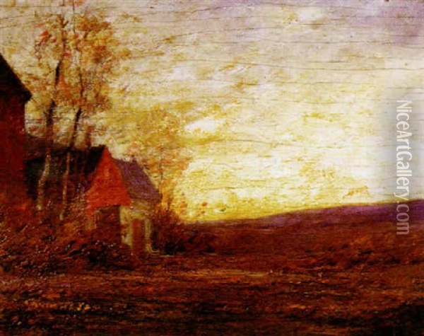Connecticut Landscape Oil Painting - George Matthew Bruestle