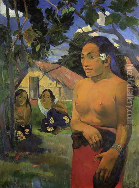 E Haere Oe I Hia Aka Where Are You Going Oil Painting - Paul Gauguin