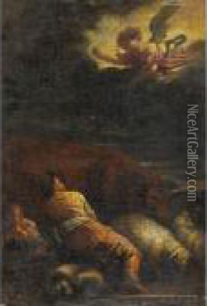 Annuncio Ai Pastori Oil Painting - Jacopo Bassano (Jacopo da Ponte)