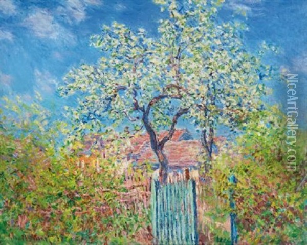 Poirier En Fleurs Oil Painting - Claude Monet