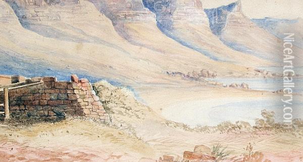 Camps Bay And The Twelve Apostles Oil Painting - Thomas William Bowler