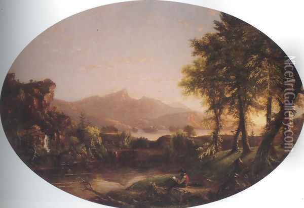 View Of Lake George 1850 60 Oil Painting - Andrew Andrews