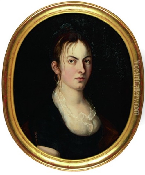 Portrat Einer Jungen Frau Oil Painting - Joseph Reinhart