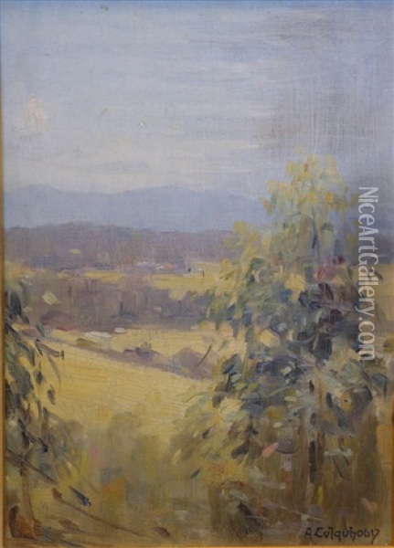 Country Valley Oil Painting - Alexander Colquhoun