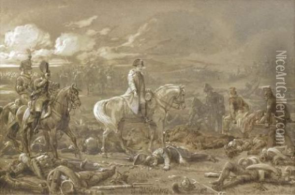 Napoleon Apres La Victoire D'austerlitz Oil Painting - Iosif Adolfovich Charlemagne