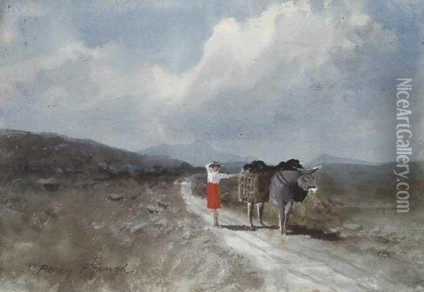 Bringing Home The Turf Oil Painting - William Percy French