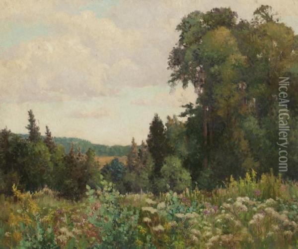 Flowering Meadow Oil Painting - Franz Hans Johnston