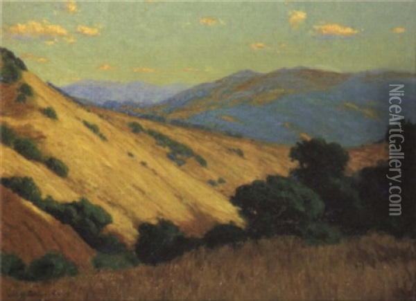 Afternoon, Santa Lucia Mountains, California Oil Painting - Charles Partridge Adams