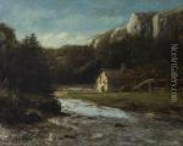 Paysage Valaisan Dans Les Environs De Saillan Oil Painting - Gustave Courbet