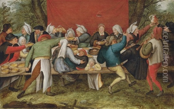 The Wedding Feast Oil Painting - Pieter Brueghel the Younger