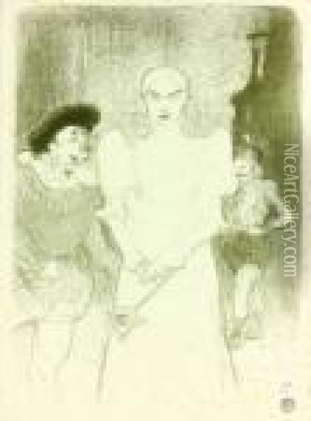 A L'opera : Madame Caron Dans Faust Oil Painting - Henri De Toulouse-Lautrec