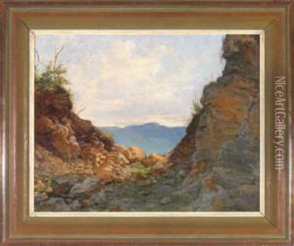 Gebirgslandschaft Oil Painting - Adolf Humborg