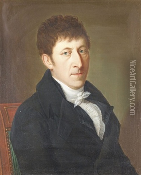 Portrat Von Samuel Abraham Gruber (1765-1835) Oil Painting - Johann Daniel Caspar Mottet