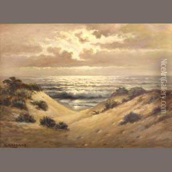 Sand Dunes At Sunset Oil Painting - Nels Hagerup