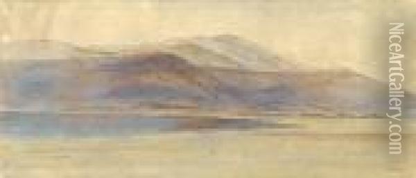 The Coast At Argostoli, Cephalonia, Greece Oil Painting - Edward Lear