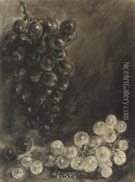 Study Of Grapes Oil Painting - Louise Hervieu