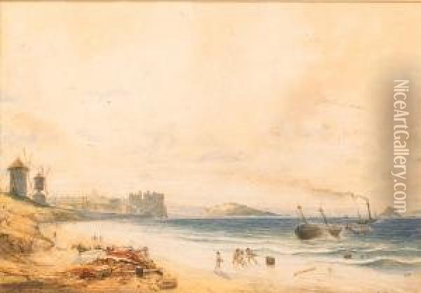 Coastal Scene Oil Painting - Francis Danby
