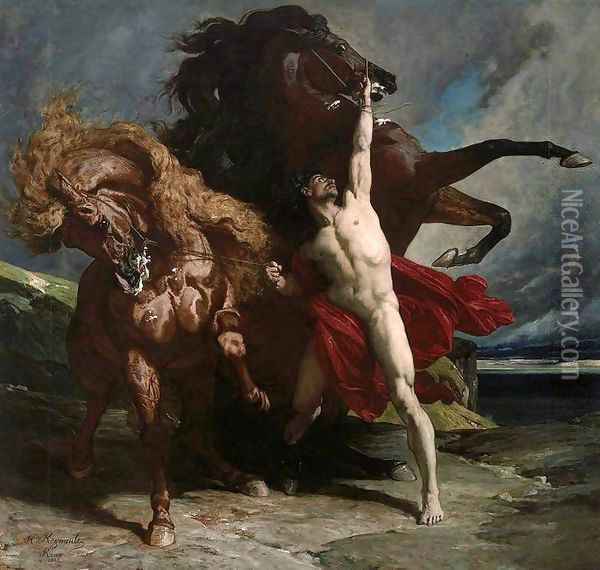 Automedon with the Horses of Achilles Oil Painting - Regnault Henri
