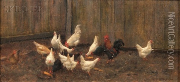 Feeding Time Oil Painting - Charles Courtney Curran