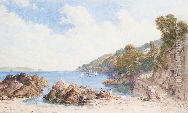 The Beach At Cawsand Oil Painting - Philip Mitchell
