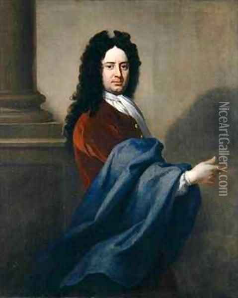 Portrait of a Gentleman Oil Painting - Michael Dahl