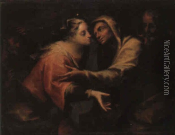 La Visitation Oil Painting - Mariano Salvador de Maella