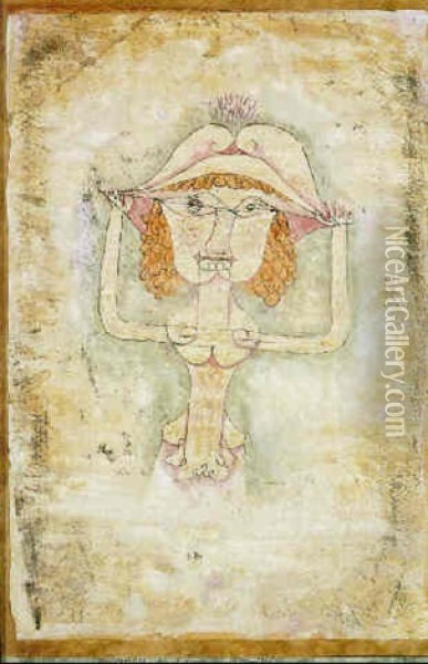 Die Sangerin L. Als Fiordiligi Oil Painting - Paul Klee