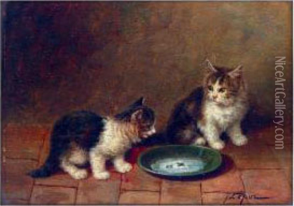 An Unexpected Guest Oil Painting - Jules Le Roy