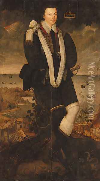 Portrait of a Gentleman Oil Painting - Marcus The Younger Gheeraedts