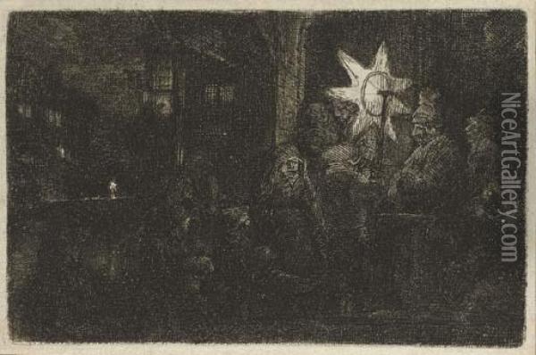 The Star Of The Kings Oil Painting - Rembrandt Van Rijn