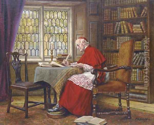 The Cardinal Oil Painting - Arthur Longlands Grace