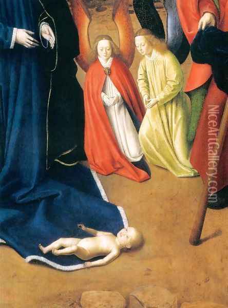 The Nativity (detail) 3 Oil Painting - Petrus Christus