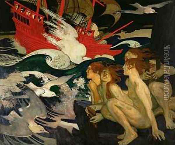 The Sirens Oil Painting - Maurice William Greiffenhagen